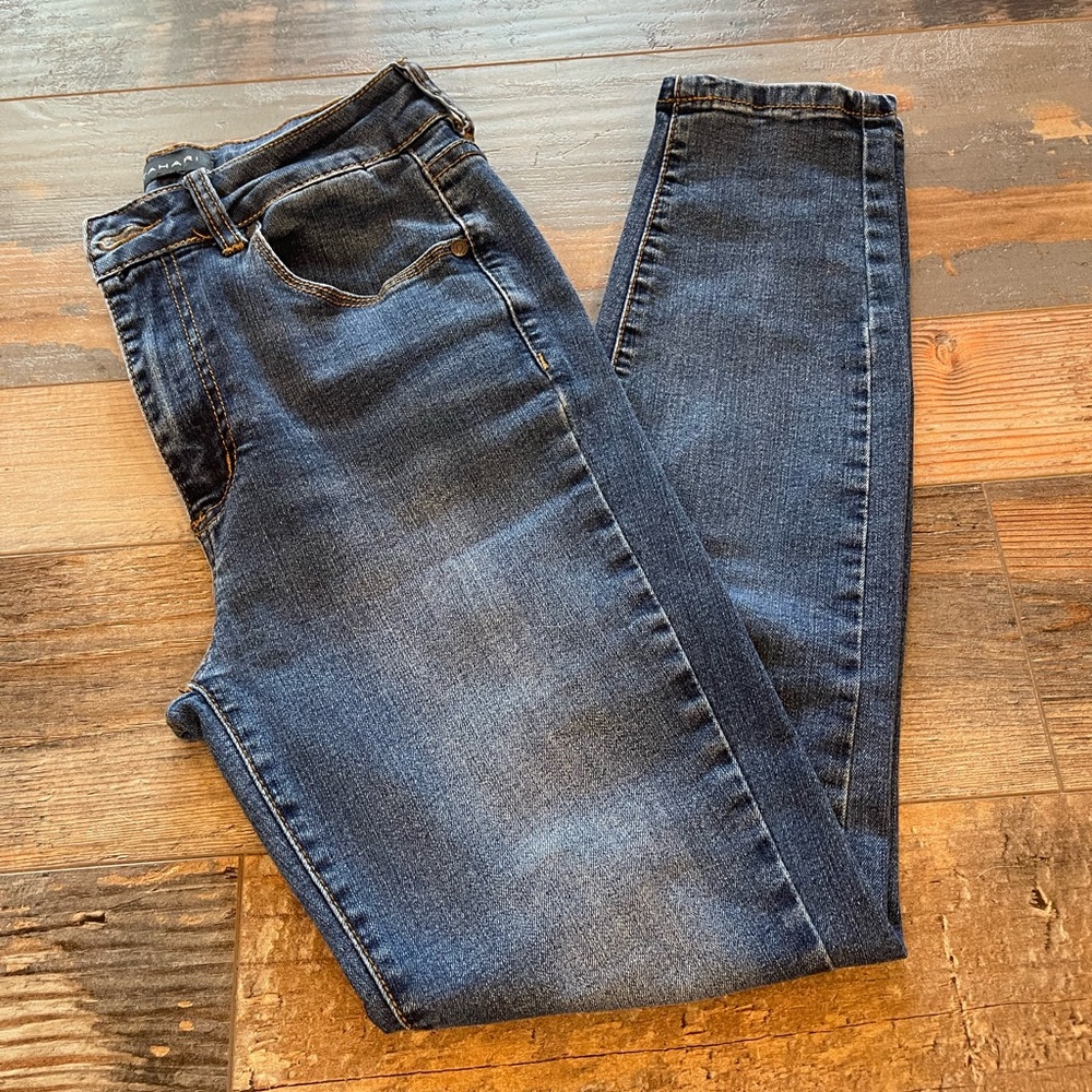 Tahari Dark Blue Straight Jeans